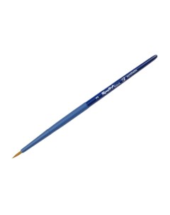 Кисть синтетика 3 круглая Aqua ручка короткая синяя покрытие обоймы soft touch Roubloff