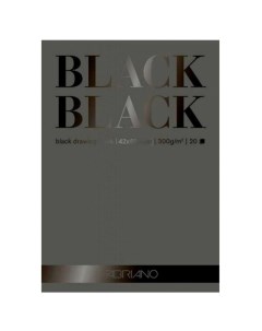 Альбом склейка для набросков BlackBlack 42х59 4см 20 л 300 г Fabriano