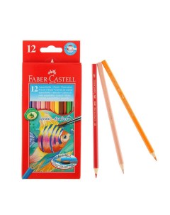 Набор карандашей акварельных Faber castell Color Pencils 12 цв кисточка в картонной коробке Faber–сastell
