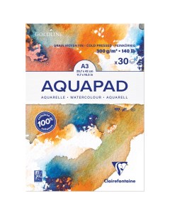 Альбом склейка для акварели Goldline Aqua А3 30 л 300 гр холод прессование Clairefontaine
