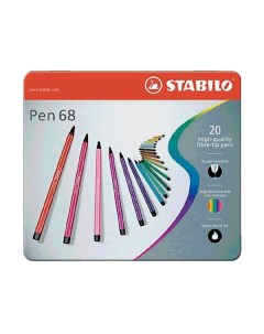 Набор фломастеров Pen 68 20 цв в метал кор Stabilo