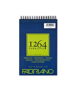 Альбом для графики на спирали 1264 DRAWING 14 8х21 см 30 л 180 г Fabriano