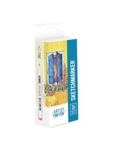 Набор капиллярных ручек Artist fine pen Basic 1 24цв Sketchmarker