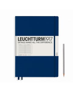 Записная книжка в линейку Leuchtturm Master A4 235 стр твердая обложка темно синяя Leuchtturm1917