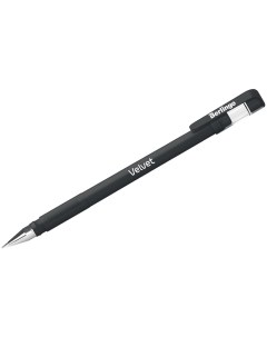 Ручка гелевая Velvet 0 5 мм прорезиненный корпус черная Berlingo