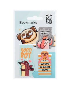 Закладки магнитные для книг Good boy 3 шт Meshu