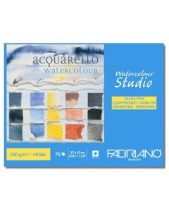 Альбом склейка для акварели Watercolour Studio Фин 27x35 см 75 л 300 г Fabriano