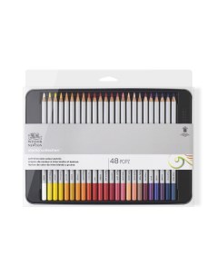 Набор карандашей цветных 48 цветов в металлической коробке Winsor & newton