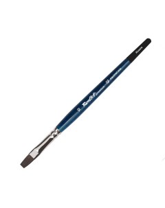Кисть белка микс 6 плоская premium ручка синяя короткая Roubloff