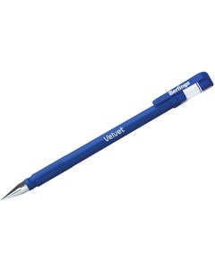 Ручка гелевая Velvet 0 5 мм прорезиненный корпус синяя Berlingo