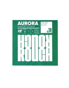 Альбом склейка для акварели RAW Rough 18х18 см 20 л 300 г 100 целлюлоза Aurora