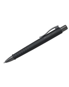 Ручка шариковая автоматическая Faber Castell Poly Ball 1 2 мм синяя трехгран черный корпус Faber–сastell