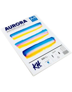 Альбом склейка для акварели Cold А4 12 л 300 г 100 целлюлоза Aurora