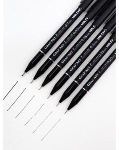 Ручка капиллярная Graf Art PRO разные размеры Малевичъ