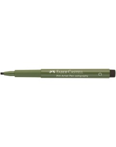 Ручка капиллярная Faber Castell Pitt Artist Calligraphy Pen 2 5 мм хром зеленый непрозрачный Faber–сastell