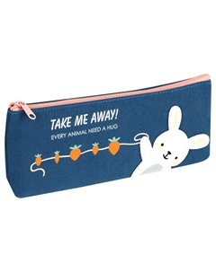 Пенал мягкий "Happy rabbit" 210*82*40 мм, канвас Meshu