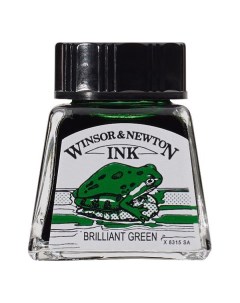 Тушь Winsor Newton Drawing Inks 14 мл Изумрудный зеленый Winsor & newton