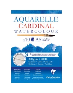 Альбом склейка для акварели Cardinal Torchon А5 10 л 300 г 30 хлопок Clairefontaine