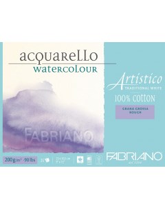 Альбом склейка для акварели Artistico Торшон 23x30 5 см 25 л 200 г 100 хлопок Fabriano