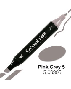 Маркер спиртовой двусторонний цв 9305 серый розовый 5 Graph'it