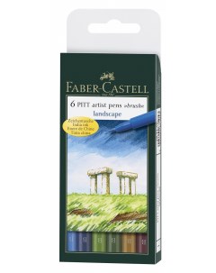 Набор маркеров профессиональных Faber castell Pitt Landscape 6 цв Faber–сastell