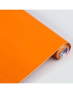 Бумага бархатная самоклеящаяся в рулоне 0 45х1 м Оранжевый Sadipal