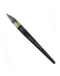 Кисть синтетика 8 круглая Aquarellys 872RO короткая черная ручка с насечками Leonard