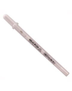 Ручка гелевая GELLY ROLL 05 белая тонкий стержень Sakura