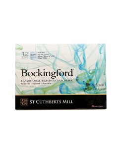 Альбом склейка для акварели Bockingford C P среднее зерно 36х26 см 12 л 300 г белый St cuthberts mill