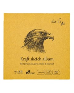 Альбом SMLT Layflat Kraft 14х14 см 48 л 90 г крафт бумага Smltart