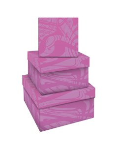 Набор прямоугольных коробок 3в1 Stylish pink 19 12 7 5 15 10 5см Meshu