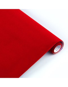 Бумага бархатная самоклеящаяся в рулоне 0 45х1 м Красный Sadipal