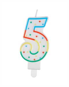 Свеча для торта с держателем "Цифра 5", 8,5 см, блистер Meshu