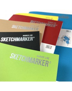 Скетчбук для маркеров MARKER LINE 17 6х25 см 16 л 160 г мягкая обложка все цвета Sketchmarker
