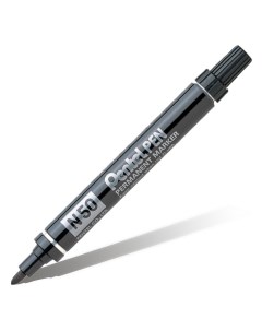 Маркер перманентный Pen 4 3 мм пулеобразный наконечник чёрный Pentel