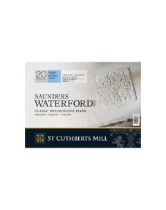 Альбом склейка для акварели Saunders Waterford C P среднее зерно 31х23 см 20 л 300 г белоснежный St cuthberts mill