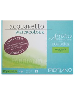Альбом склейка для акварели Artistico Traditional White Торшон 45x61 см 10л 300 г Fabriano