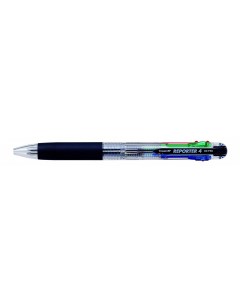 Ручка шариковая 4х цветная Reporter Smart 4 colors прозрачный корпус Tombow