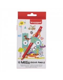 Набор карандашей цветных Kids Mega 12 цв утолщенных Bruynzeel