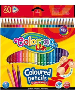Набор карандашей цветных трехгранные 24 цветов Colorino