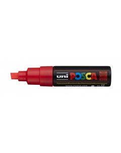 Маркер POSCA PC 8K до 8 0 мм наконечник скошенный цвет флуоресцентно красный Uni