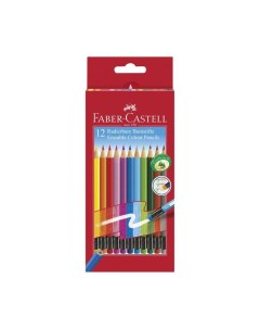 Набор карандашей цветных Faber castell Grip 2001 12 цв с ластиками в картоне Faber–сastell