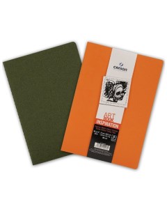 Блокнот для зарисовок Inspiration А4 24 л 96 г мягкая обложка оранжевый зеленый Canson