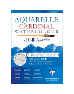 Альбом склейка для акварели Cardinal Torchon А4 10 л 300 г 30 хлопок Clairefontaine