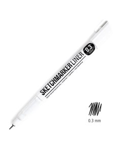 Ручка капиллярная 0 3 черный Sketchmarker