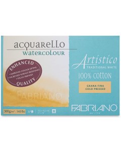 Альбом склейка для акварели Artistico Traditional White Фин 30x45 см 20л 300 г Fabriano