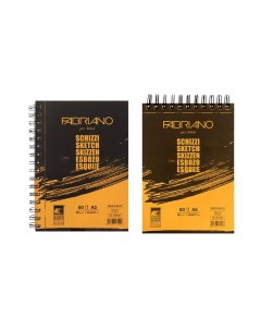 Блокнот для эскизов на спирали "Schizzi" А5 60 л 90 г, по кор. стор. Fabriano