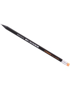 Карандаш чернографитный Swano 4918 HB корпус черный ластик неон оранжевый Stabilo