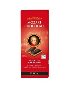 Темный шоколад Mozart с марципановой начинкой 143 г Maitre truffout