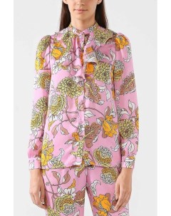 Блуза с жабо и с цветочным принтом Belucci